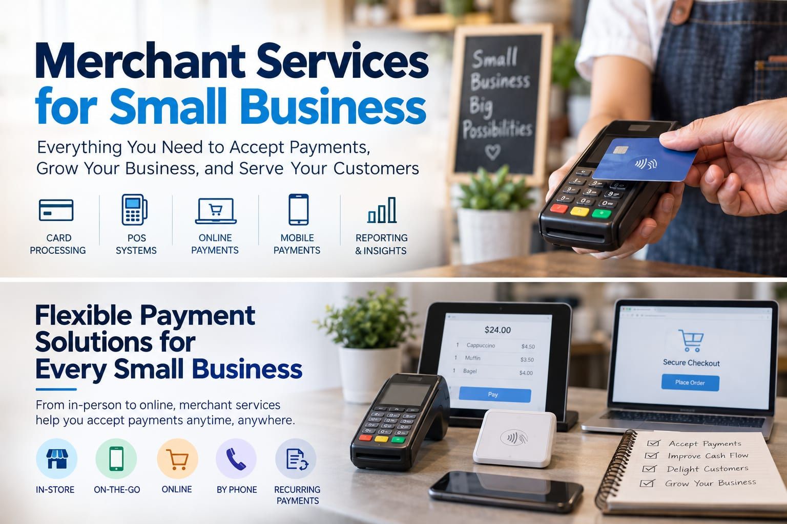 merchant account payment hardware and software