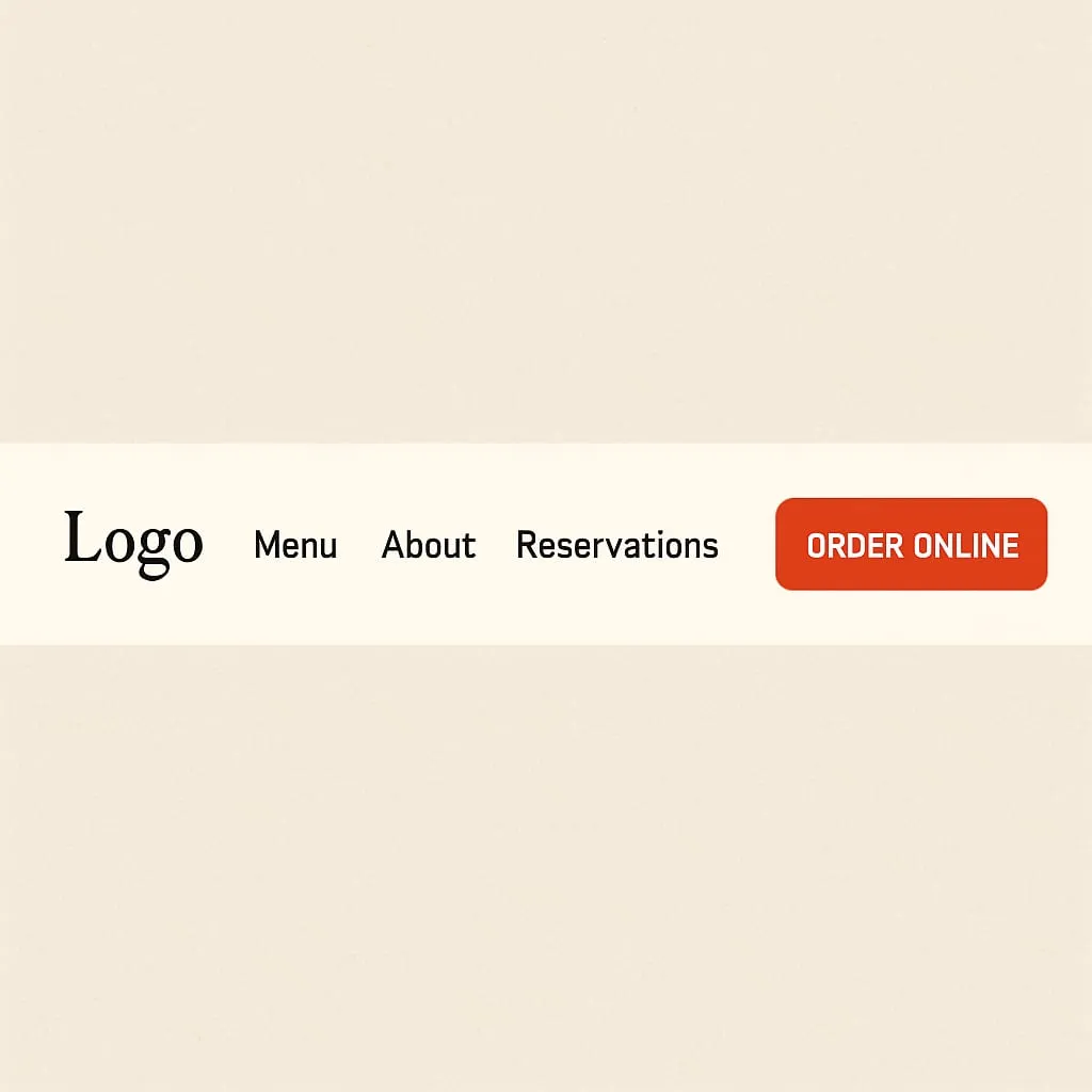 restaurant website navigation